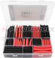 Powerwerx 198 Piece Assorted Heat Shrink Tubing Kit, Red & Black, 1" to 1/8"