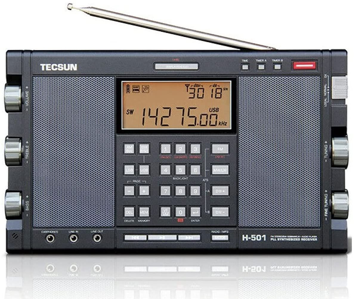 & MP3 Player Matte Black Tecsun H501 Digital Worldband AM/FM Shortwave Longwave Radio with SSB Reception Dual Speakers & MP3 Player Matte Black Tecsun H501 Digital Worldband AM/FM Shortwave Longwave Radio with SSB Reception Dual Speakers