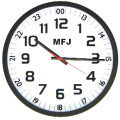MFJ-126B 24/12 Hour Analog Wall Clock