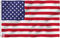 Fly Breeze 3x5 Foot American US Flag - Vivid Color and UV Fade Resistant - Canvas Header and Double Stitched - USA Flags Polyester with Brass Grommets 3 X 5 Ft 