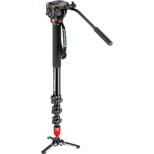 Manfrotto Mvm450a Aluminum Monopod With Mhxpro 2w Head And Fluid Base Ace Photo