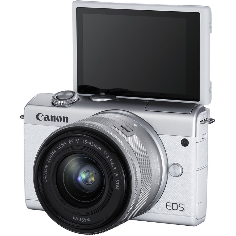 Canon EOS M200 Mirrorless Digital Camera With 15-45mm Lens (White ...