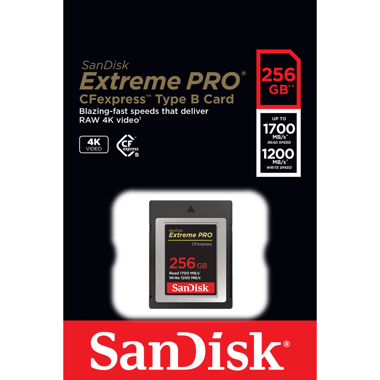 SanDisk 256GB Extreme PRO CFexpress Card Type B - Ace Photo