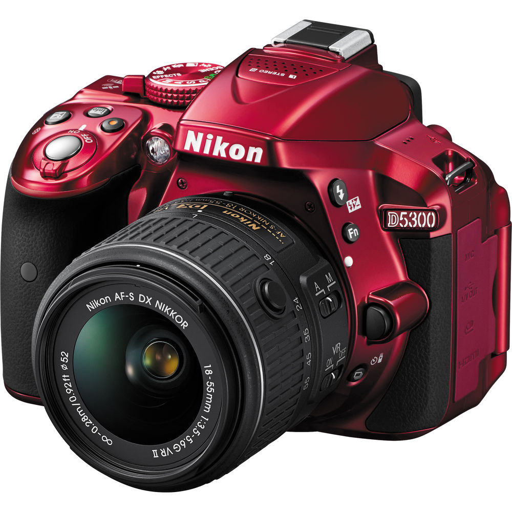  Nikon  D5300  DSLR Camera with 18 55mm VR II Lens Red 