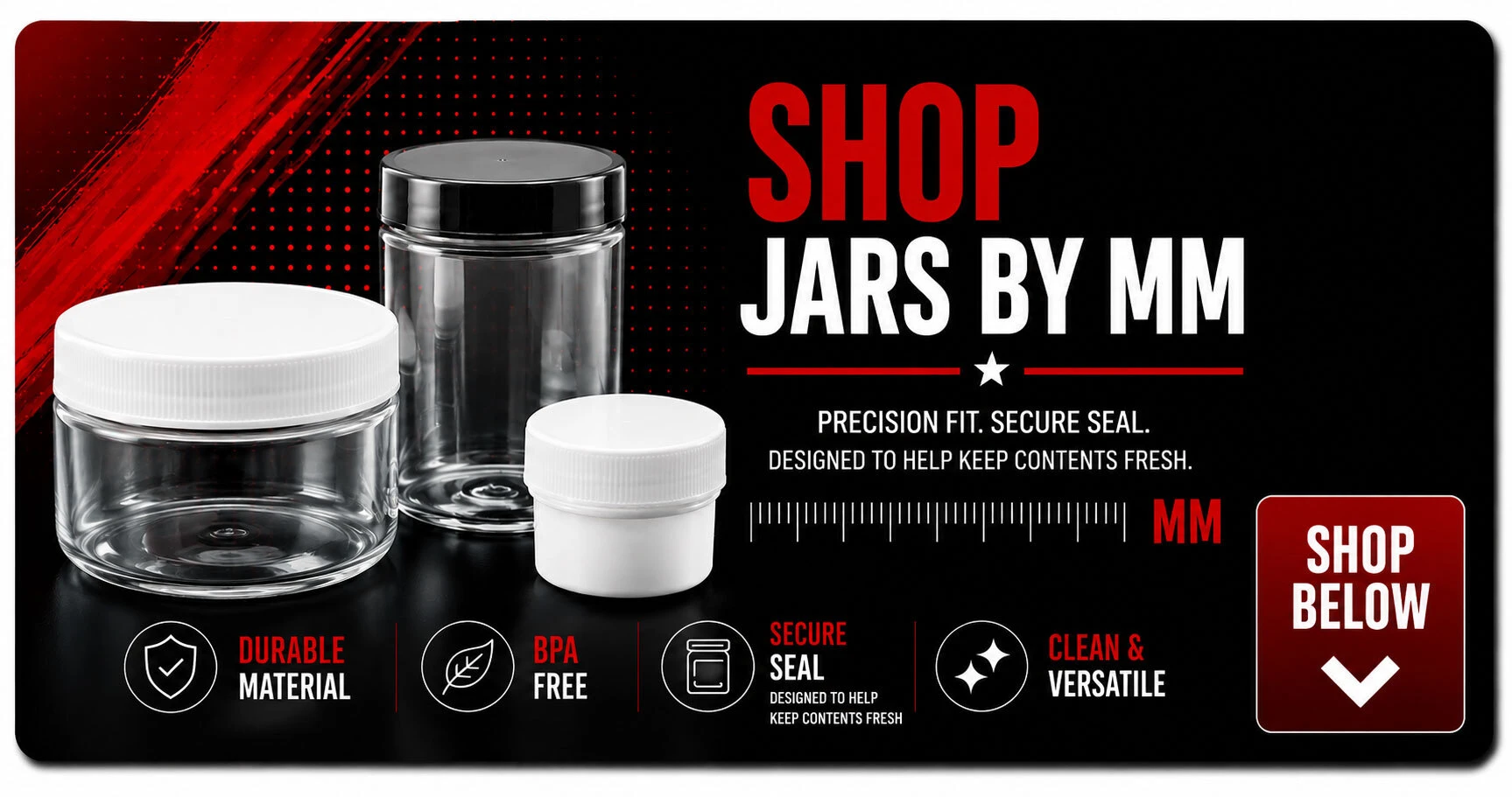 Parkway Plastics Plastic Jars by Diameter and MM Size