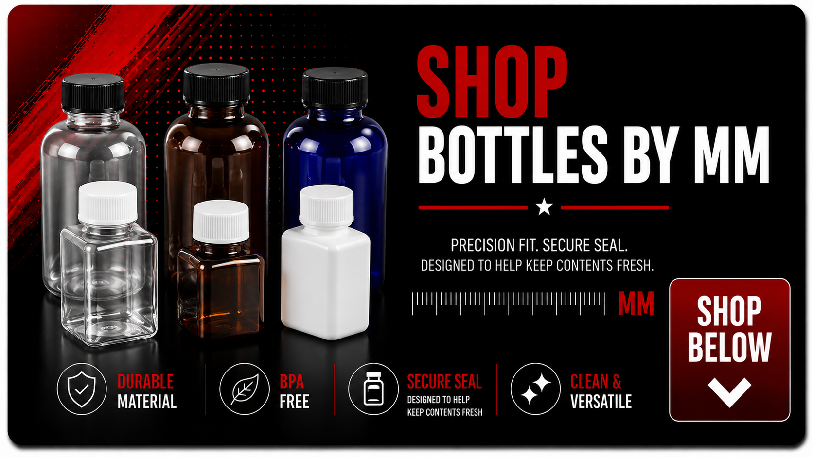 Parkway Plastics Plastic Bottles by MM Diameter