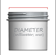 View Jar Sizes by Width / Diameter / Millimeter