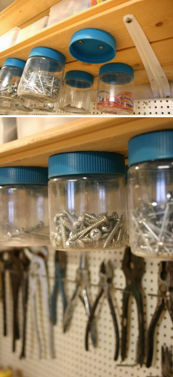 plastic jars and caps