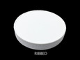 Ribbed (Matte Top) - For 24mm Jars (White) (PC024C4RPLIW)