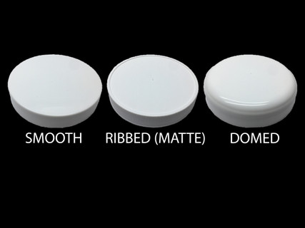 Smooth, Ribbed (Matte Top), Domed Caps