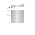 Jar & Cap Combo Case : 70mm - 6 oz