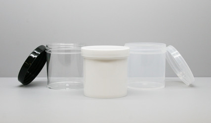 Bulk Plastic Jars, 240mL (8oz), PP, 70mm OD, Screw Caps, case/336