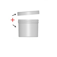 Jar & Cap Combo Case : 70mm - 4 oz
