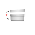Jar & Cap Combo Case: 70mm - 2 oz