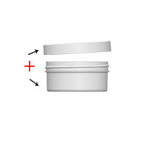 Jar & Cap Combo Case: 70mm - 2 oz