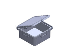 Polypro Box (480 pcs/box): 1.75oz Mini Box (Child Resistant Tab) - Left Side View, Open