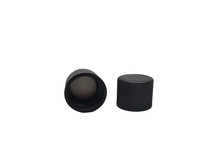 Ribbed Black Cap (4000 pcs/box) - For 18mm Jars (415 Thread)