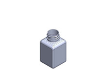 Square Packer HDPE Bottle: 28mm - 3oz (400 Thread) - NOT CURRENTLY AVAILABLE