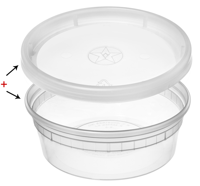 24 oz. Clear Deli Containers and Lids, Case of 240