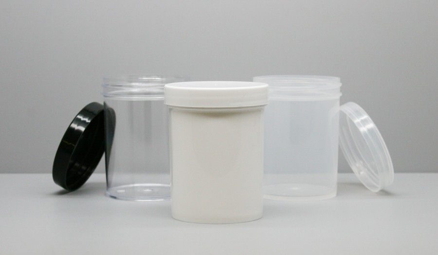 6OZ Plastic Jars with Black Lids 40Pcs Empty Plastic Pot Jars