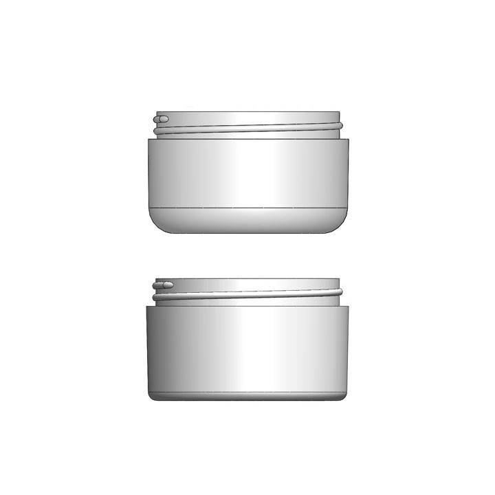 Bulk 3oz 70mm Polypropylene Thick Wall Jars, 100mL (no caps), case/280