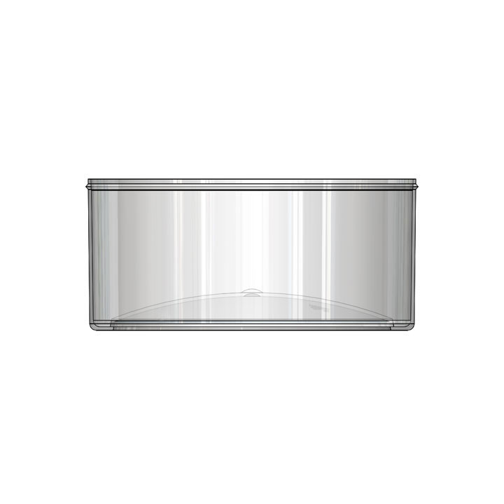 Snap Lock Plastic Container 120mm 16oz