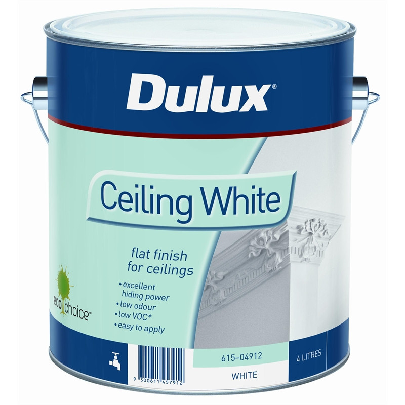 Dulux 4L White Ceiling Paint Hardware & General