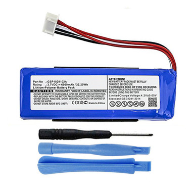 GSP1029102A Battery Replacement for JBL Charge 3 2016 Speaker 6000mAh