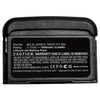 BA 30 505974 Battery for Sennheiser AVX EW SK D1 Bodypack Transmitter