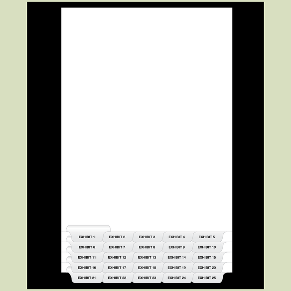 legal tab dividers 1 25 letter size exhibitindexes com