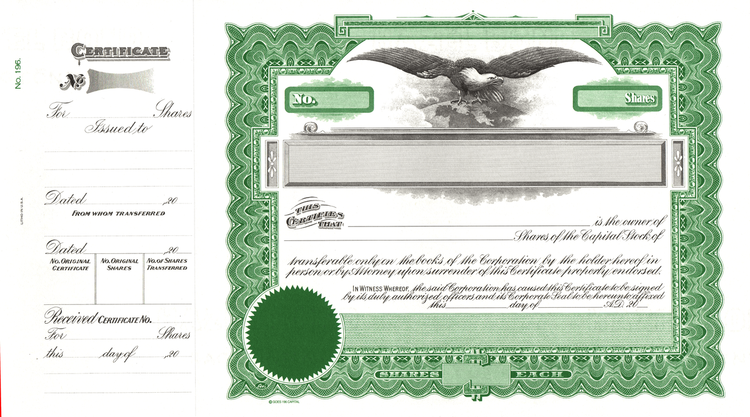 stock certificats