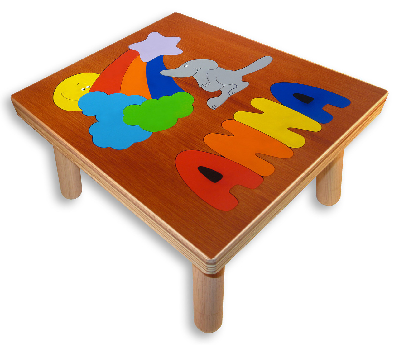 child's stool with name