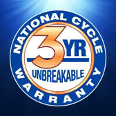 National Cycle Mohawk™ Windshield Curved Bracket Dark Tint, Chrome, 44-51MM