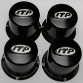 ITP SM130BBX Steel Center Caps, 4/110-4/4 Bolt Pattern Black Pack of 4