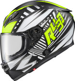 Scorpion Exo-R430 Full-Face Polycarbonate Shell DOT and Snell 2025  Head Trip Hi-Viz Medium
