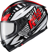 Scorpion Exo-R430 Full-Face Polycarbonate Shell DOT and Snell 2025  Head Trip Red X-Large