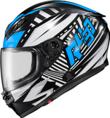 Scorpion Exo-R430 Full-Face Polycarbonate Shell DOT and Snell 2025  Head Trip Light Blue X-Large