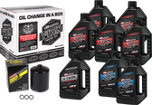 Maxima V-Twin Synthetic Oil Change Kit M8 Black Filer 90-129018PB