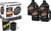 Maxima V-Twin Oil Change Kit Evo Mineral Black Filer 90-069014PB
