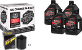 Maxima V-Twin Synthetic Oil Change Kit Twin Cam Black Filer 90-119014PB
