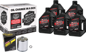 Maxima V-Twin Synthetic Oil Change Kit M8 Chrome Filer 90-129015PC