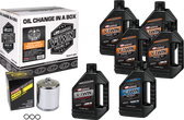 Maxima V-Twin Oil Change Kit Mineral Evo Chrome Filer 90-069016PC