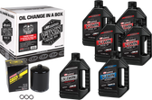Maxima V-Twin Synthetic Oil Change Kit Twin Cam Black Filer 90-119016PB