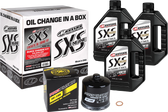 Maxima SXS Oil Quick Change Kit 10W50 W/Black Oil Filter fits 19-21 RZR XP Turbo