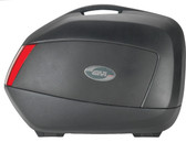 Givi V35 Monokey Side Cases 35L Black with Red Reflectors PAIR V35NA