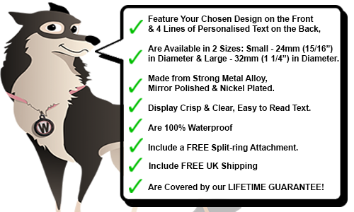 Irish Wolfhound Pop Art Style ID Tags