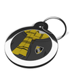 Yellow and Black Scarf Pet Tag - Wizard Name ID Tags