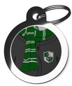 Green and White Scarf Dog ID Tag - Fun Wizard Pet Tags