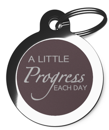  A Little Progress Purple Dog Tag for Puppies