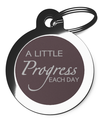 A Little Progress Purple Dog Tag for Puppies
